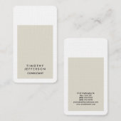 Afgeronde hoek Premium linnen Elegant Modern Visitekaartje (Voorkant / Achterkant)