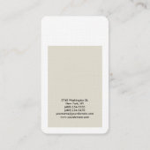Afgeronde hoek Premium linnen Elegant Modern Visitekaartje (Achterkant)