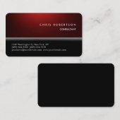 Afgeronde hoek rood zwart trendy Visitekaartje (Voorkant / Achterkant)