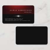 Afgeronde hoek rood zwart trendy Visitekaartje (Voorkant / Achterkant)