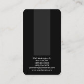 Afgeronde hoek zwart grijs verticaal Visitekaartje (Achterkant)