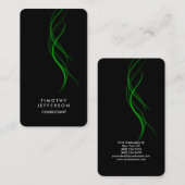 Afgeronde hoek zwart groen curves Elegant Modern Visitekaartje (Voorkant / Achterkant)