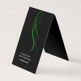 Afgeronde hoek zwart groen curves Elegant Modern Visitekaartje