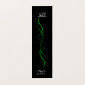 Afgeronde hoek zwart groen curves Elegant Modern Visitekaartje (Buitenkant ongevouwen)