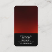 Afgeronde hoek Zwart Rood Elegant Visitekaartje (Achterkant)