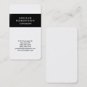 Afgeronde hoek zwart wit Elegant Visitekaartje (Voorkant / Achterkant)