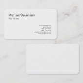 Afgeronde hoek zwart wit gepersonaliseerd visitekaartje (Voorkant / Achterkant)