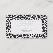 Afgeronde hoeken Leopard Print Mode Sjabloon Visitekaartje (Achterkant)