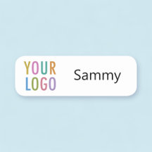 Afgeronde hoeken Naam Tag Custom Business Logo
