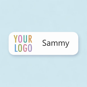 Afgeronde hoeken Naam Tag Custom Business Logo