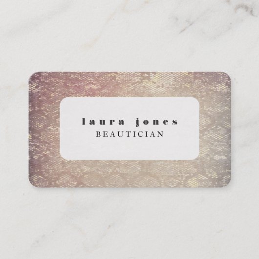 Afgeronde hoeken Snake Skin Print Mode Sjabloon Visitekaartje (Voorkant)