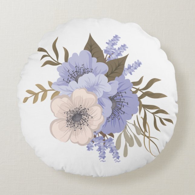 Afgeronde kussenveerbloemen rond kussen (Voorkant)