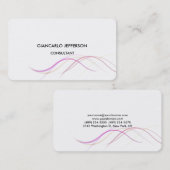 Afgeronde minimalistische peulkrommen visitekaartje (Voorkant / Achterkant)