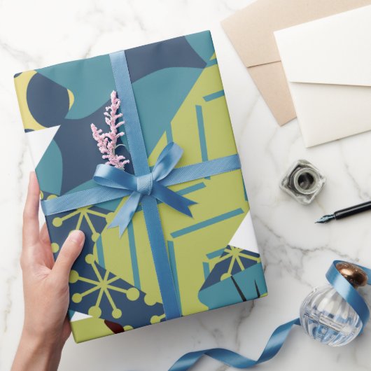 Afgeronde moderne rechthoeken uit het midden van d cadeaupapier (Geschenken)