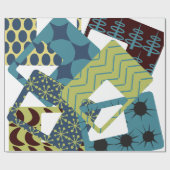 Afgeronde moderne rechthoeken uit het midden van d cadeaupapier (Vlak)