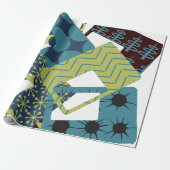 Afgeronde moderne rechthoeken uit het midden van d cadeaupapier (Uitgerold)