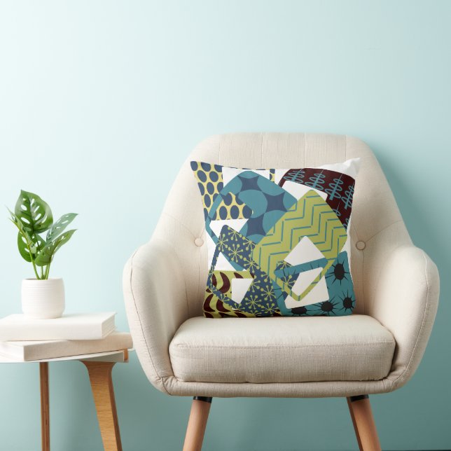 Afgeronde moderne rechthoeken uit het midden van d kussen (Stoel)