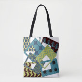 Afgeronde moderne rechthoeken uit het midden van d tote bag (Voorkant)