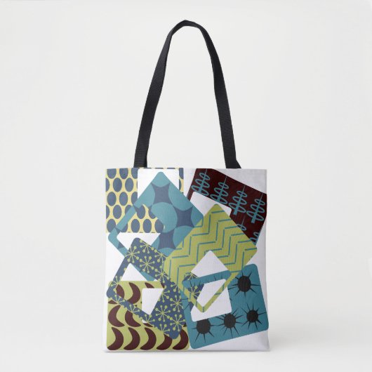 Afgeronde moderne rechthoeken uit het midden van d tote bag (Voorkant)