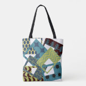 Afgeronde moderne rechthoeken uit het midden van d tote bag (Achterkant)