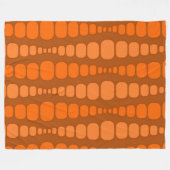 Afgeronde Oranje Rechthoeken Fleece Deken (Voorkant (Horizontaal))