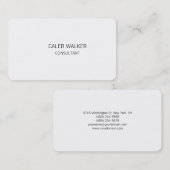 Afgeronde Plain Eenvoudig Wit Aantrekkelijk Tweezi Visitekaartje (Voorkant / Achterkant)