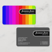 Afgeronde rand Label - Kleurbalken (ronde hoeken) (Voorkant / Achterkant)