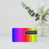 Afgeronde rand Label - Kleurbalken (ronde hoeken) (Staand voorkant)