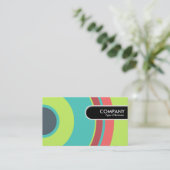 Afgeronde rand Label - Kleurrijke Circle 04 (Staand voorkant)