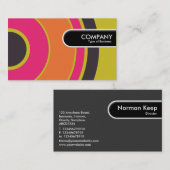 Afgeronde rand Label - Kleurrijke Circle 06 (Voorkant / Achterkant)