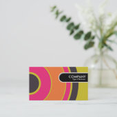 Afgeronde rand Label - Kleurrijke Circle 06 (Staand voorkant)