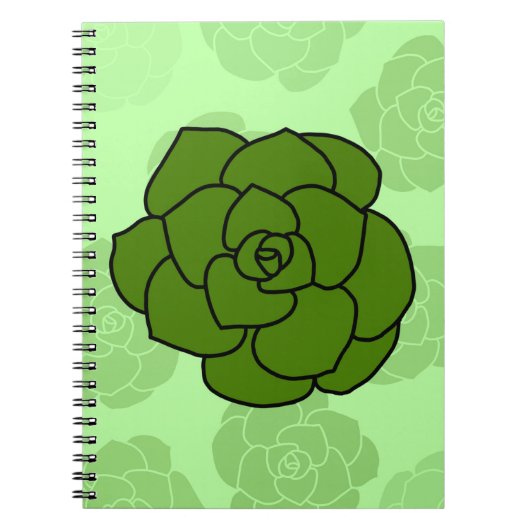 Afgeronde Succulent Notitieboek (Voorkant)