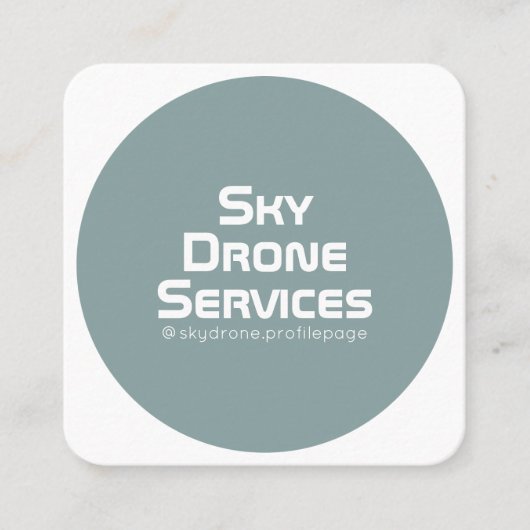 Afgeronde tech inspiratie cover groen wit vierkante visitekaartje (Voorkant)