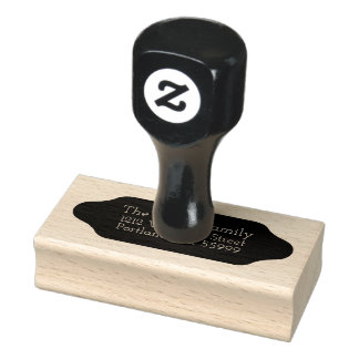 Afgeronde zwarte vorm aangepaste stempel