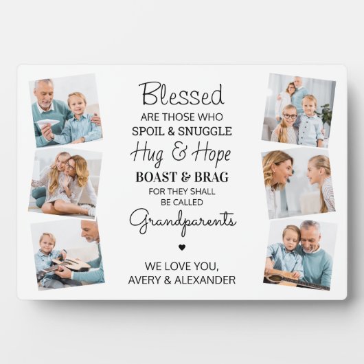 Afgeruste grootouders Citaat Foto collage Fotoplaat (voorkant)