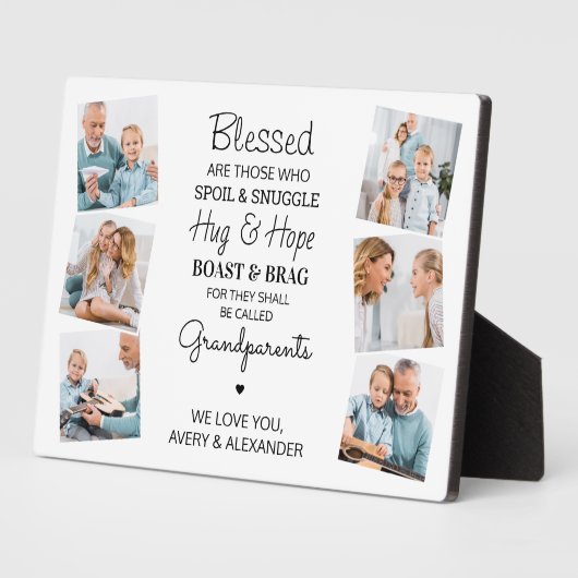Afgeruste grootouders Citaat Foto collage Fotoplaat (Zijkant)