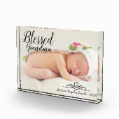 Afgeruste oma Elegant Script One Photo Option Fotoblokken (Rechts)