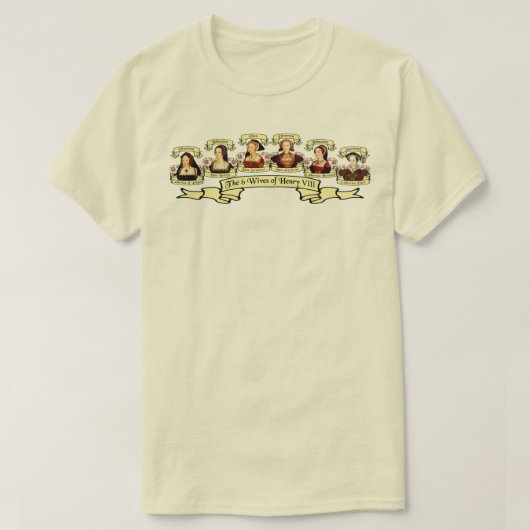 Afgescheiden, Behead, DIed. Wiven van Henry VIII T-shirt (Design voorkant)