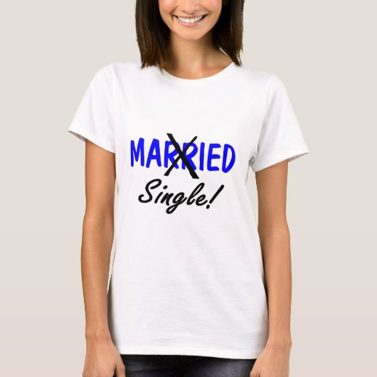 Afgescheiden eenmalig (blauw) t-shirt (Voorkant)