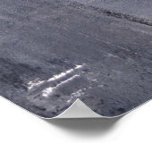 'Afgescheiden' grijze en gele Abstracte kunst Poster (Hoek)