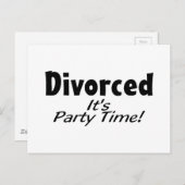 Afgescheiden Het is tijd van de partij Uitnodiging Briefkaart (Voorkant / Achterkant)