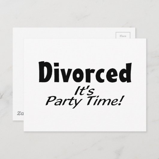 Afgescheiden Het is tijd van de partij Uitnodiging Briefkaart (Voorkant / Achterkant)