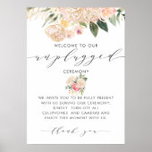 Afgeschermde Flowers Calligraphy Unplugged Ceremon Poster (Voorkant)