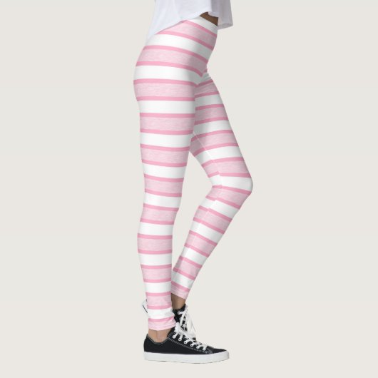 Afgeschetste strepen roze leggings (Rechts)