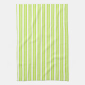 Afgeschetste Stripes Lime Green Theedoek (Verticaal)