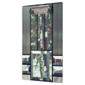 Afgeschuind glas metallic look zilver zwart modern klembord (Links)