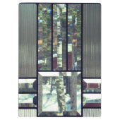 Afgeschuind glas metallic look zilver zwart modern klembord (Achterkant)