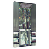 Afgeschuind glas metallic look zilver zwart modern klembord (Rechts)