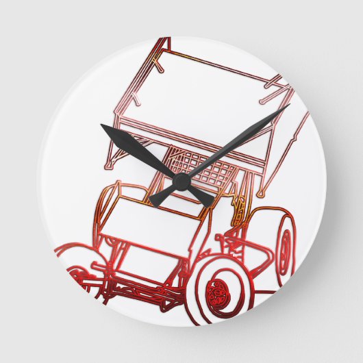 Afgeschuinde de Auto van de sprint/Zonsondergang Ronde Klok (Voorkant)