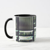 Afgeslepen glas metaalachtige uitstraling zilver g mok (Links)
